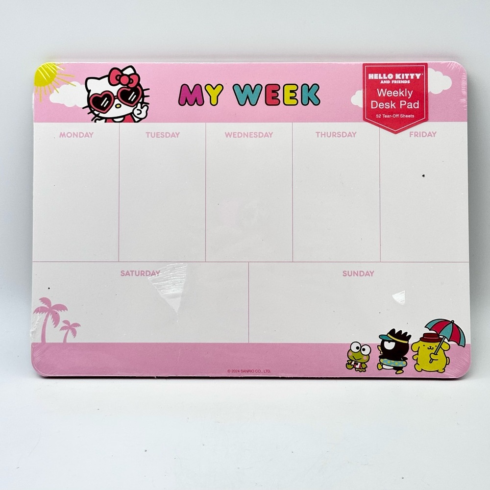 Hello Kitty MY WEEK Weekly Desk Pad Tear-Off 52 Sheets (HKF Beach Party)